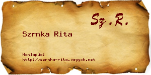 Szrnka Rita névjegykártya